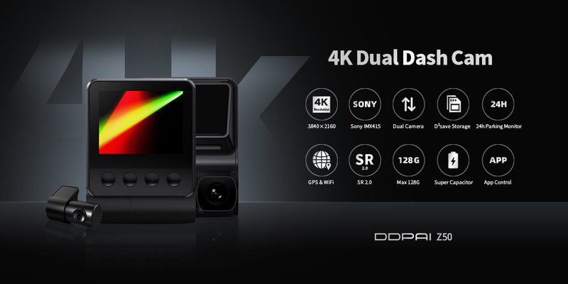 DDPAI เปิดตัวกล้องติดรถยนต์รุ่น Z50 คมชัดระดับ 4K ทั้งหน้า-หลัง