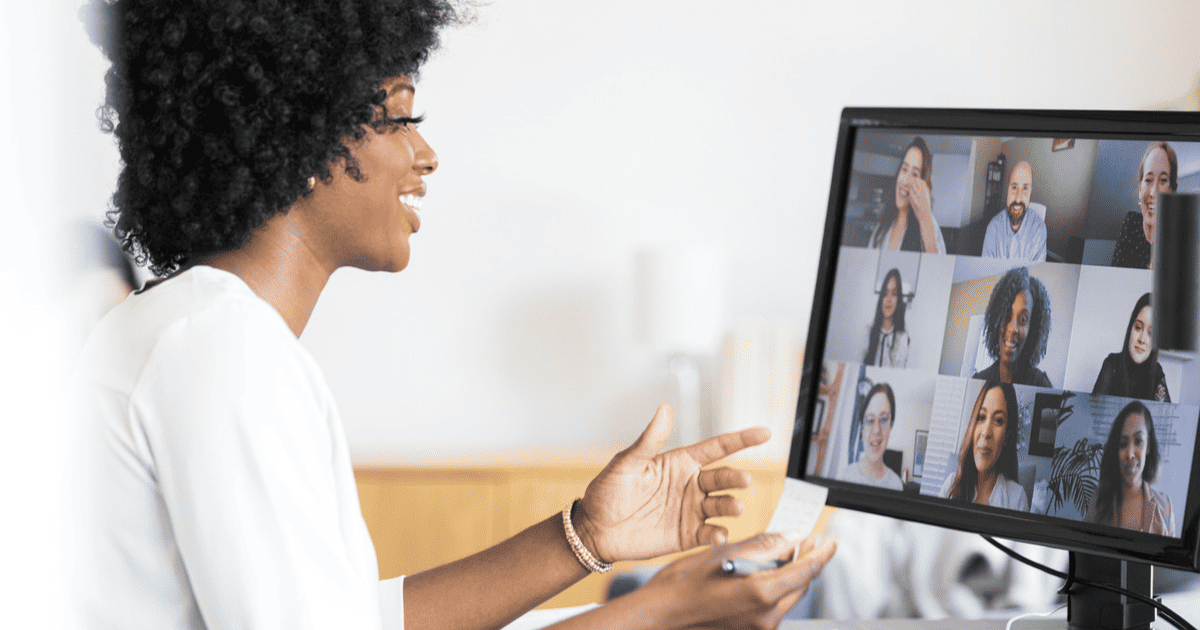 Woman engineer participating in a Virtual Career Fair